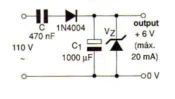 Figure 8 - Final circuit with a zener diode regulation for currents up to 20 mA.
