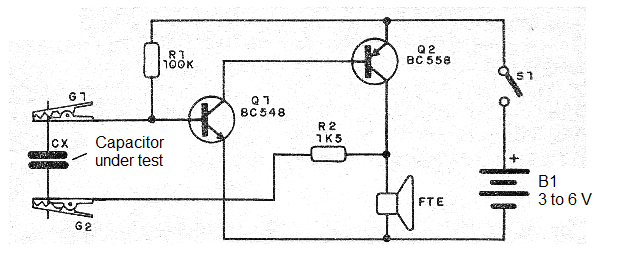 Figure 1 - Complete diagram of the capacitor test.
