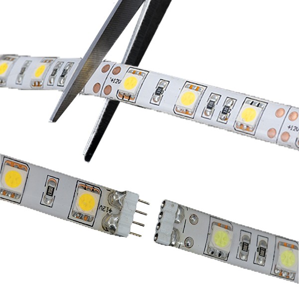 Figure 5 - Cutting of a ribbon of LEDs with simple feeding
