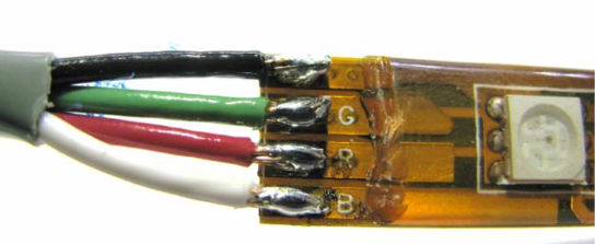 Figure 8 - Connecting RGB tape
Figure 8 - Connecting RGB tape
