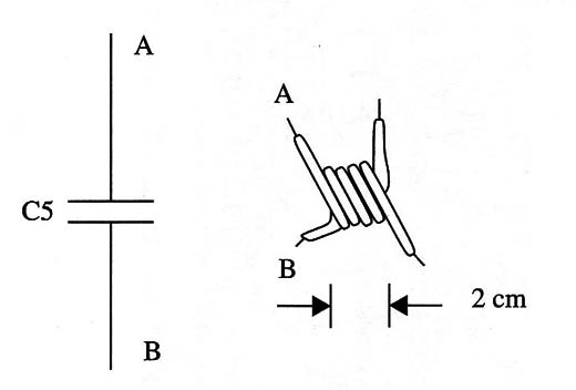 Figure 8 – Home-made low-capacitance capacitor
