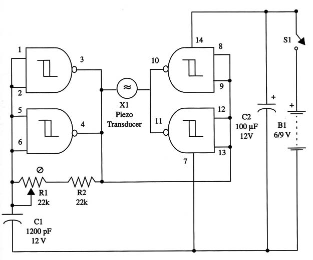 Figure 1 – Circuit diagram for the generator
Figure 1 – Circuit diagram for the generator