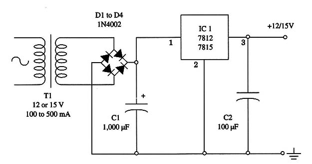 Figure 5 – Power supply for the circuit
Figure 5 – Power supply for the circuit