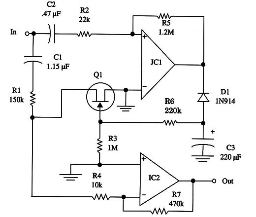 Figure 2 – Schematic diagram of the noise filter
Figure 2 – Schematic diagram of the noise filter