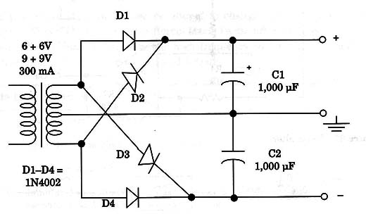 Figure 3 – power supply for the circuit
Figure 3 – power supply for the circuit