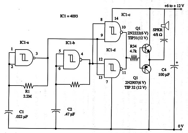 Figure 1 – Schematic diagram of the beeper
Figure 1 – Schematic diagram of the beeper