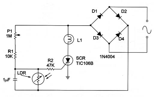 Figure 1 – Schematics for an Automatic Lighting system
Figure 1 – Schematics for an Automatic Lighting system