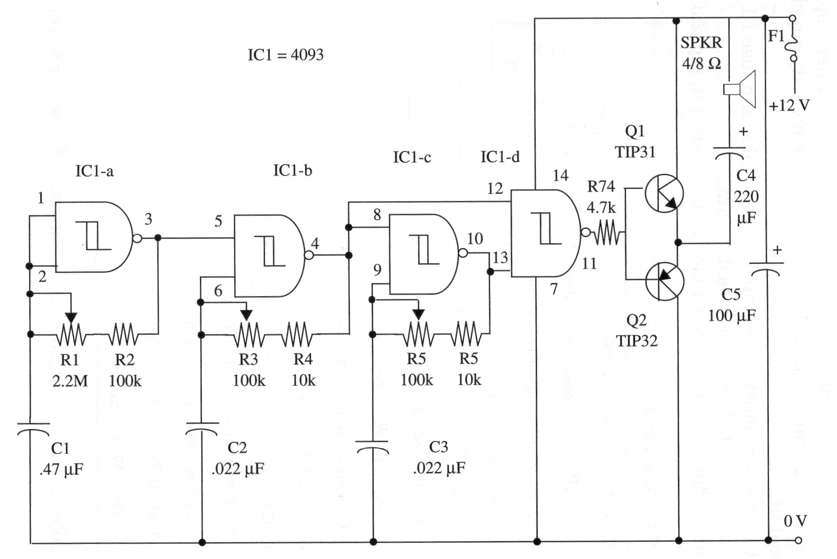 Figura 1 – Schematic diagram of the siren
Figura 1 – Schematic diagram of the siren