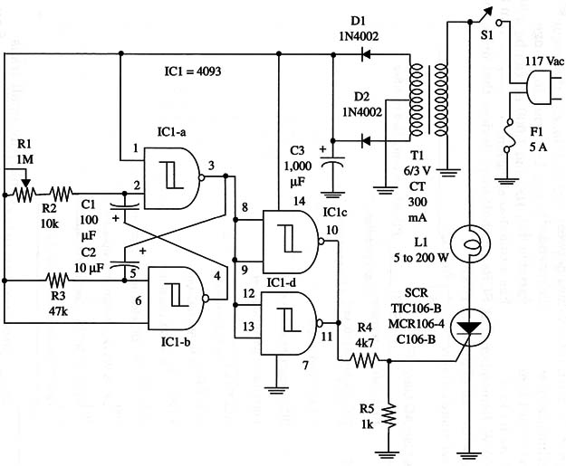 Figure 1 – Schematic diagram of the flasher
Figure 1 – Schematic diagram of the flasher