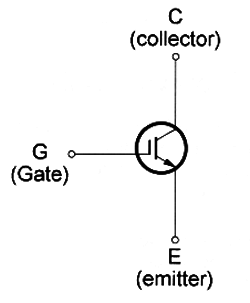 Figure 1 – Symbol for a IGBT
Figure 1 – Symbol for a IGBT
