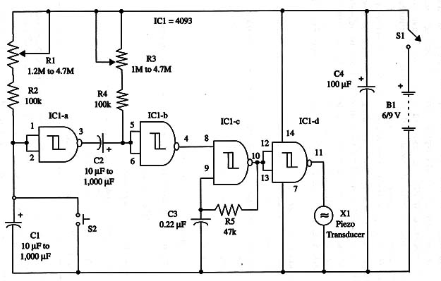    Figure 1 – Schematic diagram of the timer
