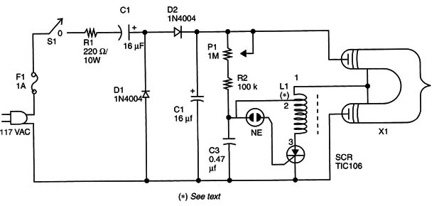 Figure 1 – Schematic diagram of the Stroboscopic Xenon Lamp
Figure 1 – Schematic diagram of the Stroboscopic Xenon Lamp