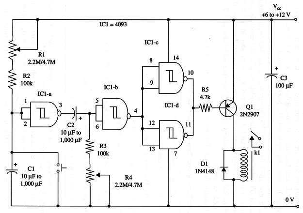 Figure 1 – Schematic diagram of the timer
Figure 1 – Schematic diagram of the timer