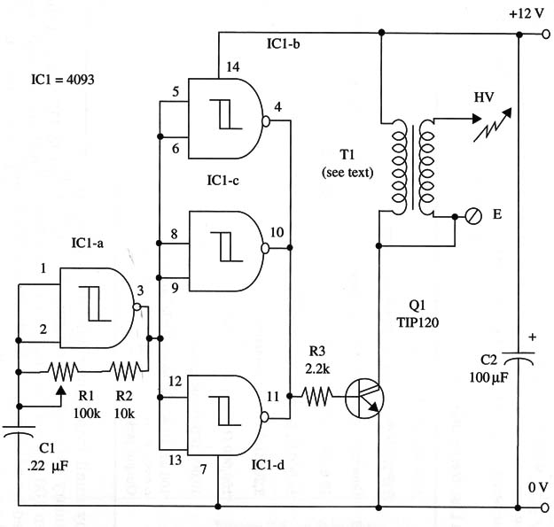 Figura 1 – Schematic diagram of the high-voltage generator
Figura 1 – Schematic diagram of the high-voltage generator