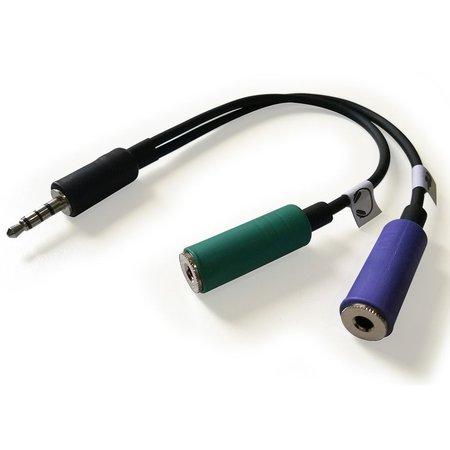 Figure 2 - P3 to P2 adapter (2 x P2 - mono and stereo)
Figure 2 - P3 to P2 adapter (2 x P2 - mono and stereo)