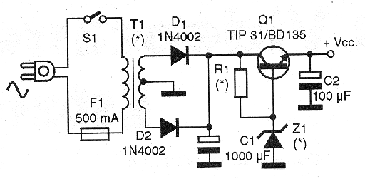 Figure 1 - Complete diagram of the power supply
Figure 1 - Complete diagram of the power supply