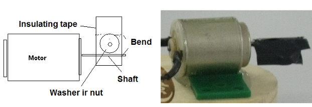 Using a counterweight on the shaft to make the engine vibrate
Using a counterweight on the shaft to make the engine vibrate
