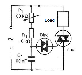 Figure 4 - Power control using diac
Figure 4 - Power control using diac