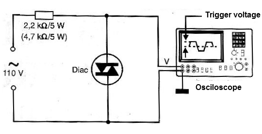 Figure 6 - Another test circuit for diacs
Figure 6 - Another test circuit for diacs