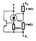 Figure 15 - Oscillator with a PUT
Figure 15 - Oscillator with a PUT