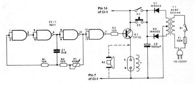 Figure 4 - Oscillator circuit
Figure 4 - Oscillator circuit
