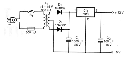 Figure 5 - Power supply for the circuit.
Figure 5 - Power supply for the circuit.