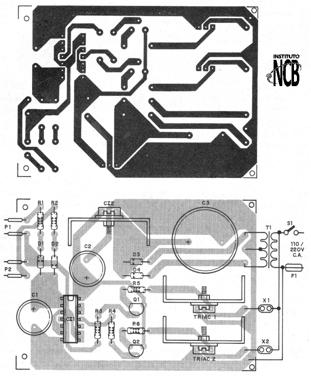 Figure 2 - Mounting on printed circuit board
Figure 2 - Mounting on printed circuit board