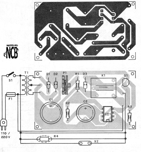 Figure 2 - Printed circuit board for mounting
Figure 2 - Printed circuit board for mounting