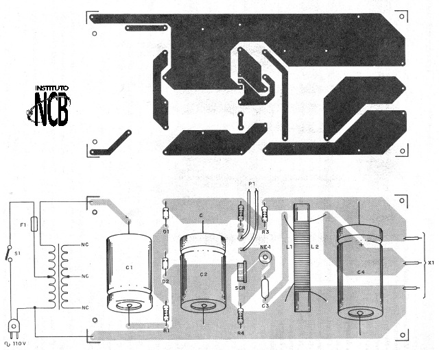 Figure 6 - Printed circuit board for the 220 V version
Figure 6 - Printed circuit board for the 220 V version