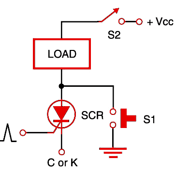 Figure 2 Circuit using an SCR.
Figure 2 Circuit using an SCR.