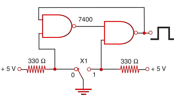 Figure 1 - TTL circuit for an SPDT sensor.
Figure 1 - TTL circuit for an SPDT sensor.