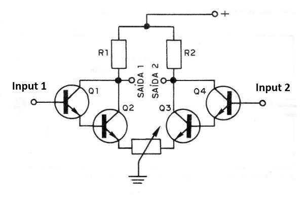 Figure 4 - The differential amplifier
Figure 4 - The differential amplifier