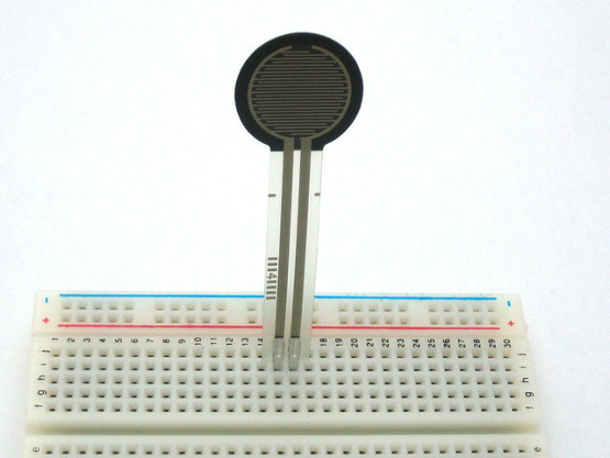 Figure 5 - Using the Sensor on a Breadboard
Figure 5 - Using the Sensor on a Breadboard