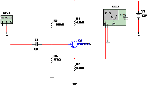 Figure 1 – Phase Inverter using one transistor
Figure 1 – Phase Inverter using one transistor