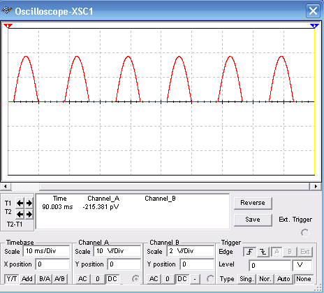 Wave shapes in the circuit
Wave shapes in the circuit
