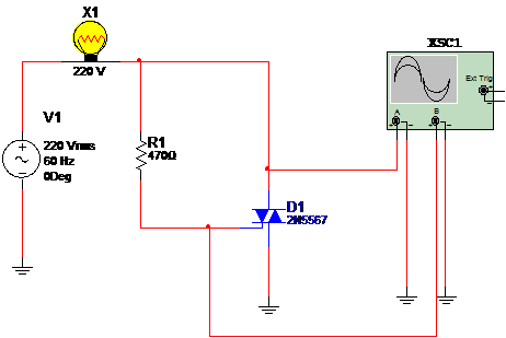 Figure 1 – Circuit for triac test
Figure 1 – Circuit for triac test