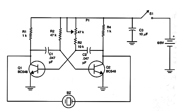 Figure 1 – Using two transistors
Figure 1 – Using two transistors