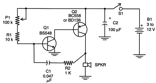 Figure 2 – Using complementary transistors
Figure 2 – Using complementary transistors