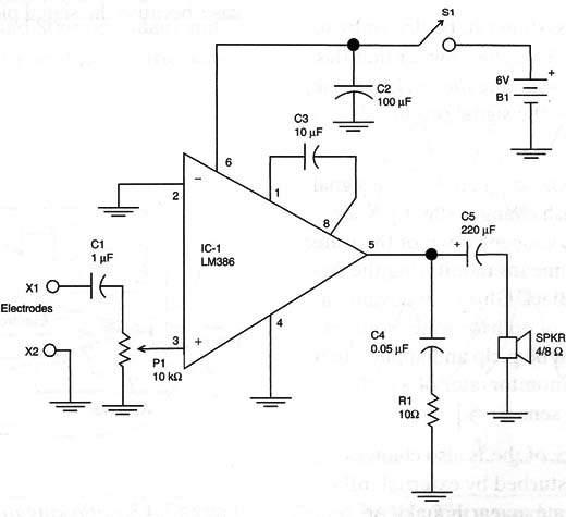 Figure 7 – The schematic diagram of the amplifier
Figure 7 – The schematic diagram of the amplifier