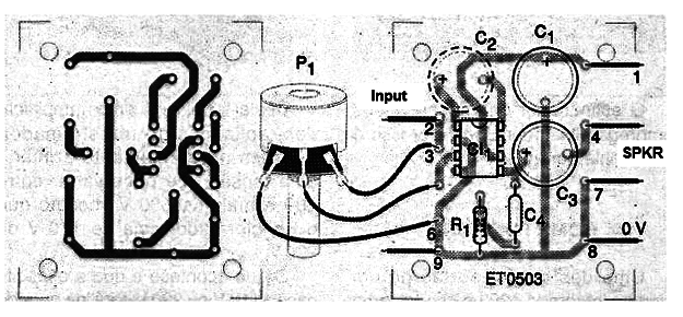 Figure 9 – PCB version for the circuit
Figure 9 – PCB version for the circuit