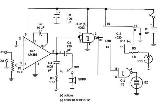 Figure 9 – Complete circuit of the LED Blinker
Figure 9 – Complete circuit of the LED Blinker
