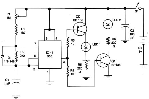 Figure 2 – Schematic diagram of the hypnotic LEDs
Figure 2 – Schematic diagram of the hypnotic LEDs