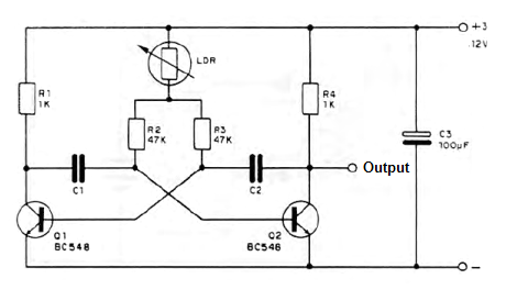 Photo Astable Multivibrator
Photo Astable Multivibrator
