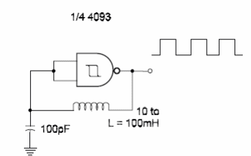 LC Oscillator Using the 4093
LC Oscillator Using the 4093