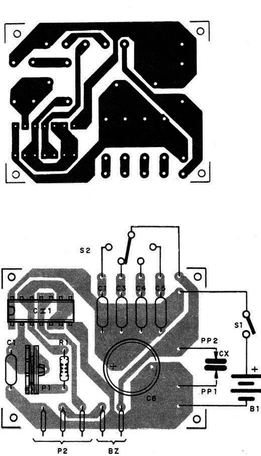 Figure 3 - Printed circuit board for version 1
Figure 3 - Printed circuit board for version 1