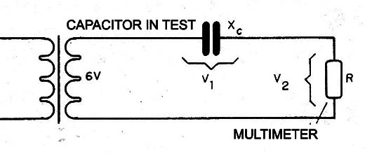 Figure 3 - Discovering the value of a capacitor
Figure 3 - Discovering the value of a capacitor