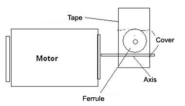 Figure 7 - Putting the eccentric weight on the shaft.
Figure 7 - Putting the eccentric weight on the shaft.