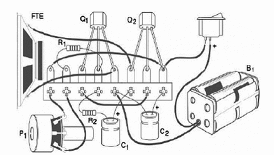 Figure 2 – Using a terminal strip as chassis
Figure 2 – Using a terminal strip as chassis