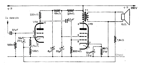 Figure 1 - Diagram of the audio amplifier.
Figure 1 - Diagram of the audio amplifier.