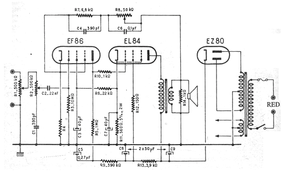 Figure 1 - Full diagram of the 3 W amplifier.
Figure 1 - Full diagram of the 3 W amplifier.
